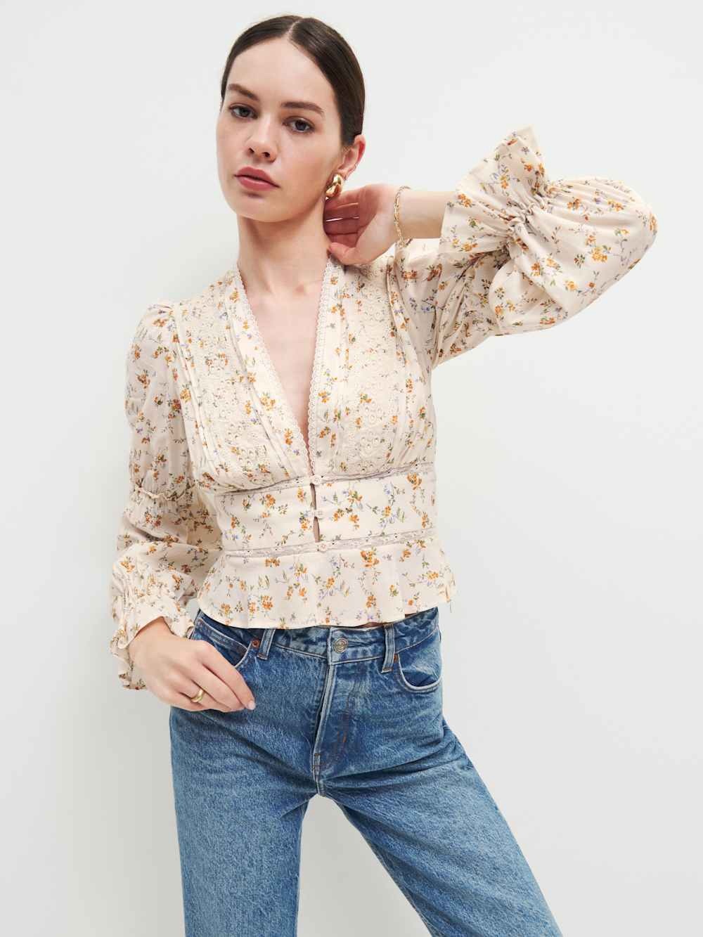 Reformation Meadowlark Top size 8